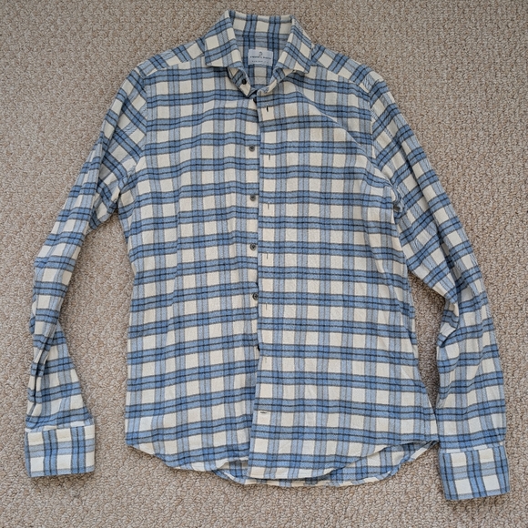 Emanuel Berg Flannel Shirt, Size 15 3/4, NWOT - Picture 1 of 3